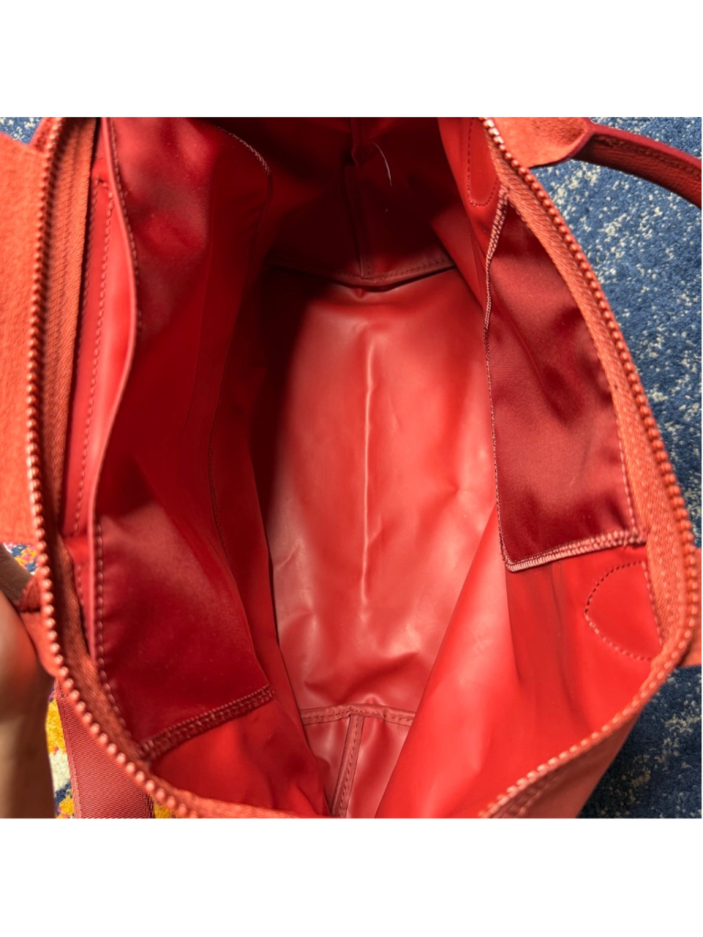 Longchamp Le Pliage Neo 18-inch Nylon Travel Large Shoulder Tote Red - Picture 10 of 12